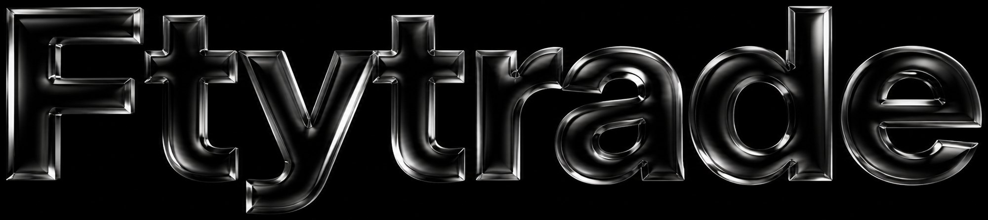 Ftytrade logo in chrome 3D